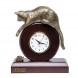 Часы "Кошка с мышкой", бронзовая